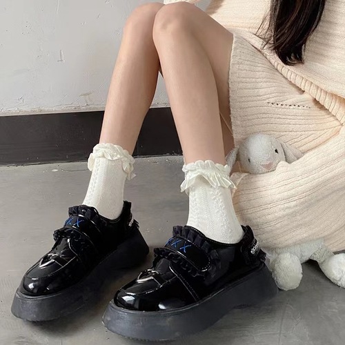 Spring and summer thin white lace mid-calf socks princess socks Japanese versatile jk socks Lolita fairy socks