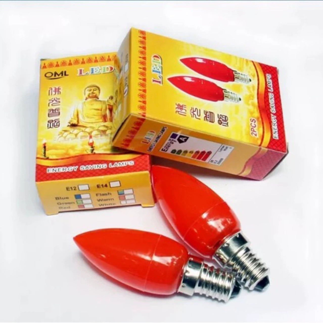 Светодиодная лампа «Бог богатства» E12, свеча, красная, для алтаря, светодиодная лампа для подношений, привлекающая удачу, электрическая свеча