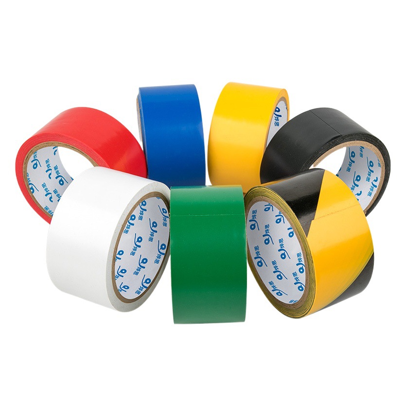 Resistente al desgaste de color negro amarillo Zebra piso fábrica taller hito marcado señal de advertencia PVC cinta de advertencia