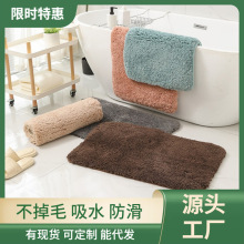 ?一件代發加厚茸絨地毯衛生間地墊浴室防滑墊吸水門墊進門速干腳