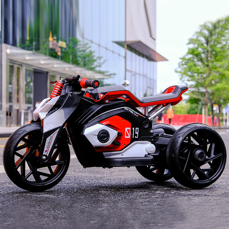 Comercio exterior para niños motocicleta eléctrica niñas y niños triciclo recargable bebé puede montar coche de juguete coche de batería de control remoto