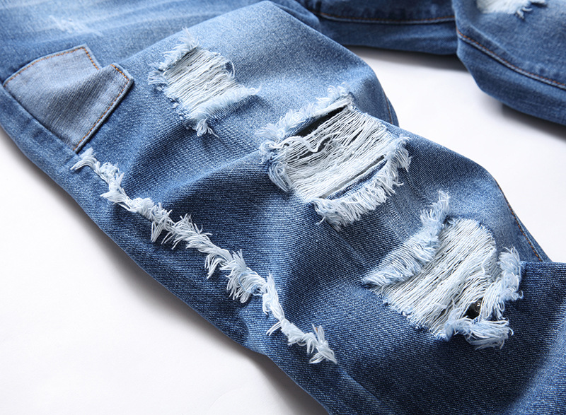 Herren Jeans Im Used Look Gerade Geschnitten Lässig_voghion.com