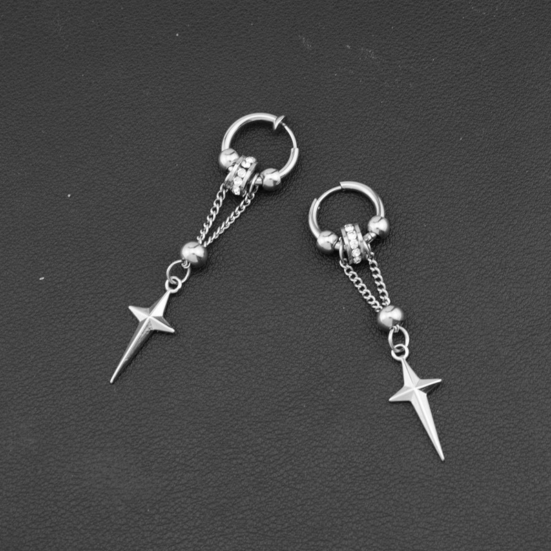Polishing Design Modern Style Geometric Polishing Stainless Steel Earrings