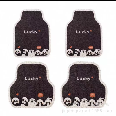 Car Floor Mats with Wire Loops, Cartoon Design, Anti-Dirt, Non-Slip, Special-Shaped, Wear-Resistant, Easy to Maintain, Suitable for Electric Vehicles (Avtomobil döşəmə paspasları) - style-1-5046cm-full-back-row