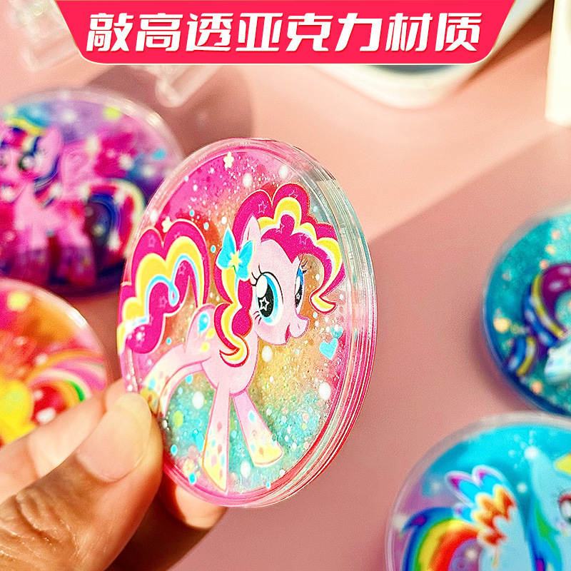 かわいいアクリルマイリトルポニー流砂バッジ高価値漫画バーバー学生ご褒美ピンブローチペンダント|undefined