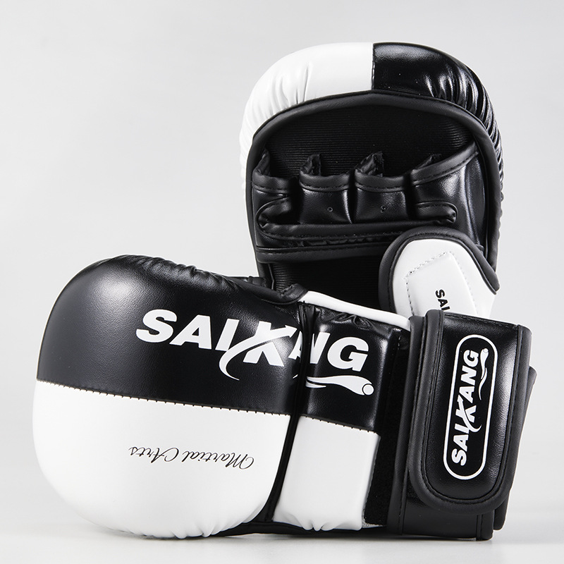 Adult Boxing Gloves Half Finger Gloves Professional Fighting Sanda Muay Thai MMA Finger Gloves Half Finger Knuckles