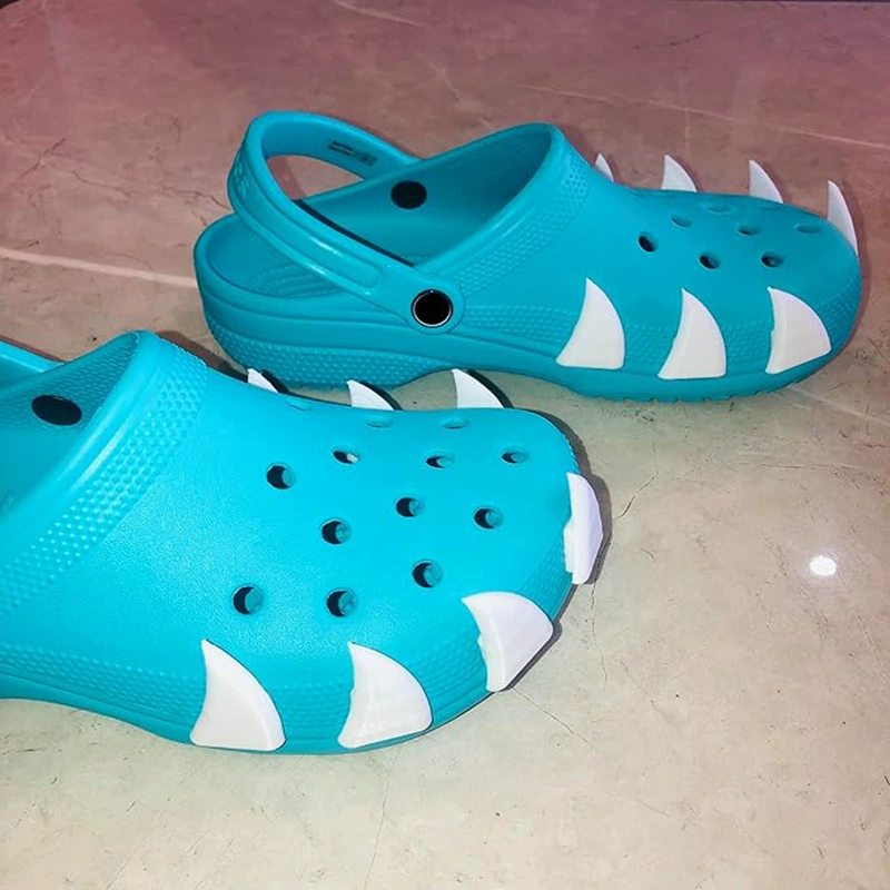 Открытый пляж с толстой подошвой сандалии обувь акула зубы украшения для мужчин и женщин