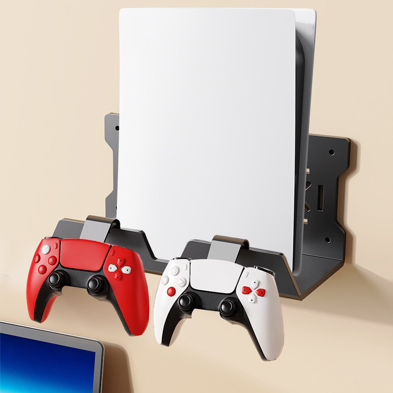壁掛け式コンソールスタンド 壁掛けハンドル収納 ゲーム機収納ラック 安定したベース 多機能冷却サスペンション|undefined