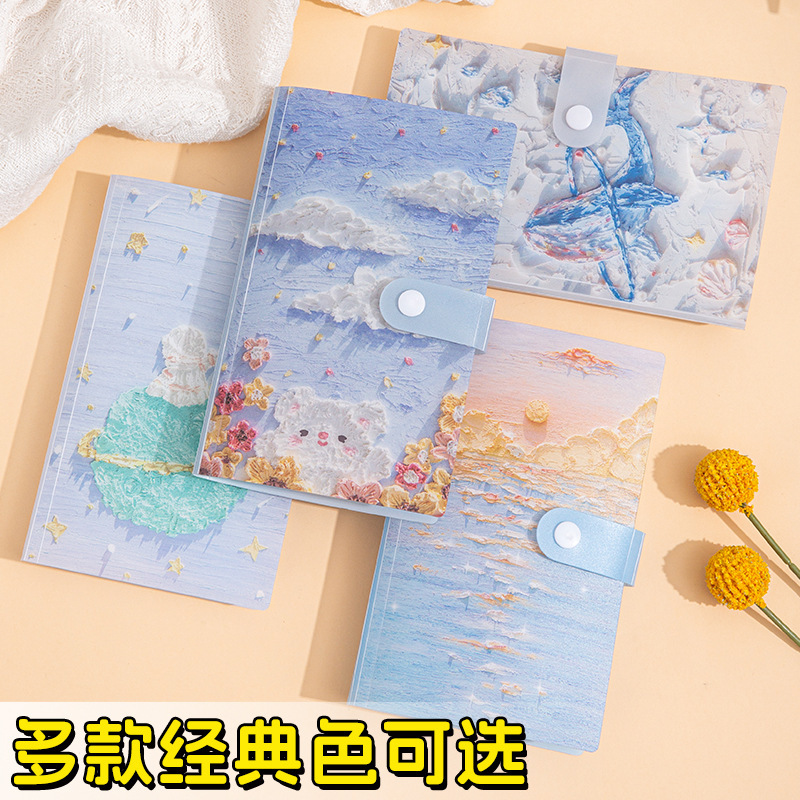 油画透明现金存钱本收纳存钱收纳册新款家庭收藏册照片相片活页|undefined