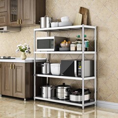 Stainless steel shelf storage rack multi-layer home kitchen shelf cabinet multi-functional storage rack floor-standing storage rack