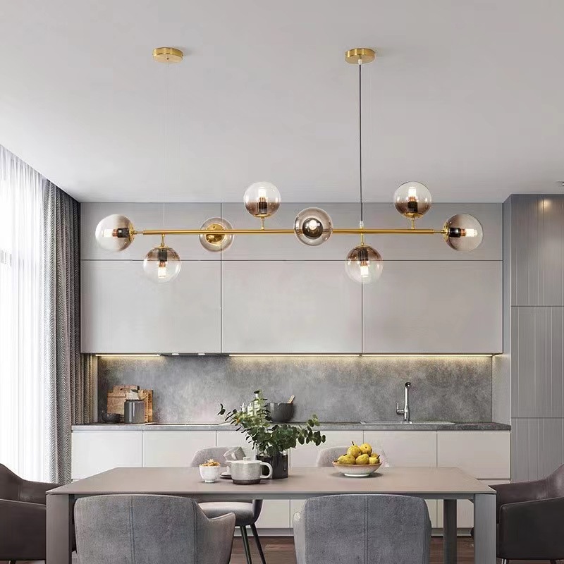 8 luces - dorado, diámetro 1.3 metros (la pantalla predeterminada es color ceniza humo; por favor, indicar al realizar el pedido si se desea otro color).