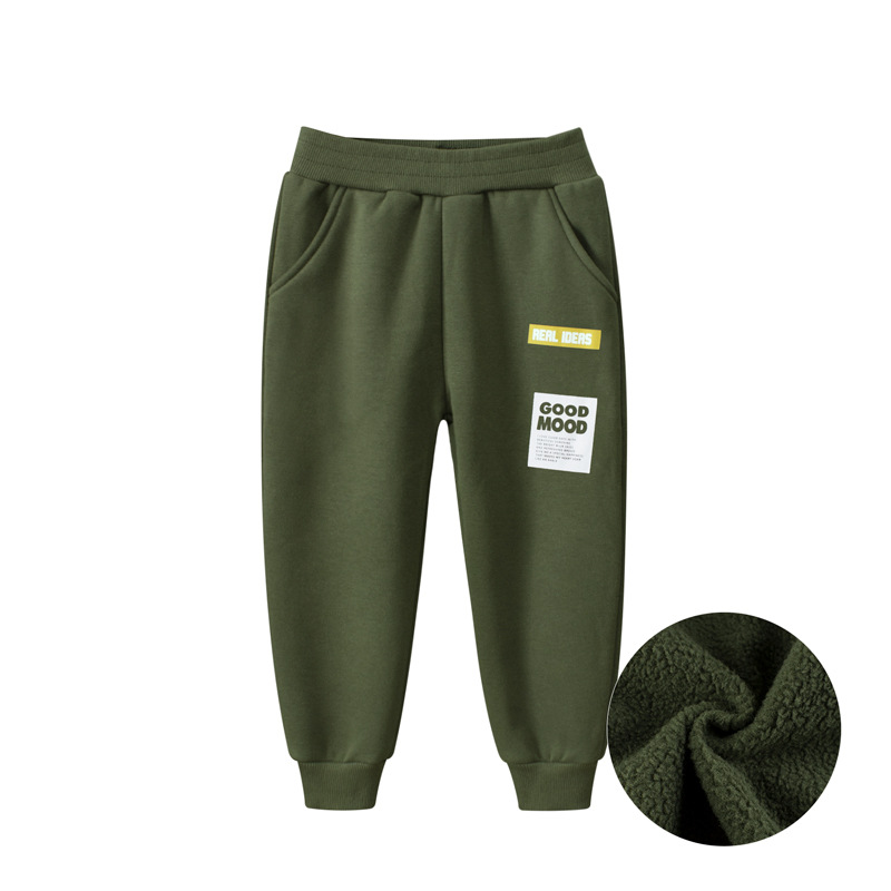 Ropa infantil 27kids, otoño e invierno, nueva colección 2024, pantalones deportivos de forro polar para niños, pantalones jogger para bebés, venta al por mayor image 8