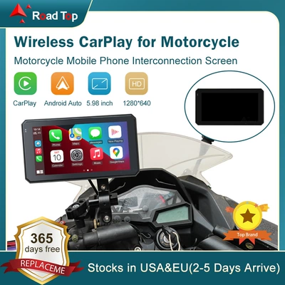 Road Top 5.98 düym Suya davamlı Portativ GPS Naviqasiya Motosiklet CarPlay Ekranı