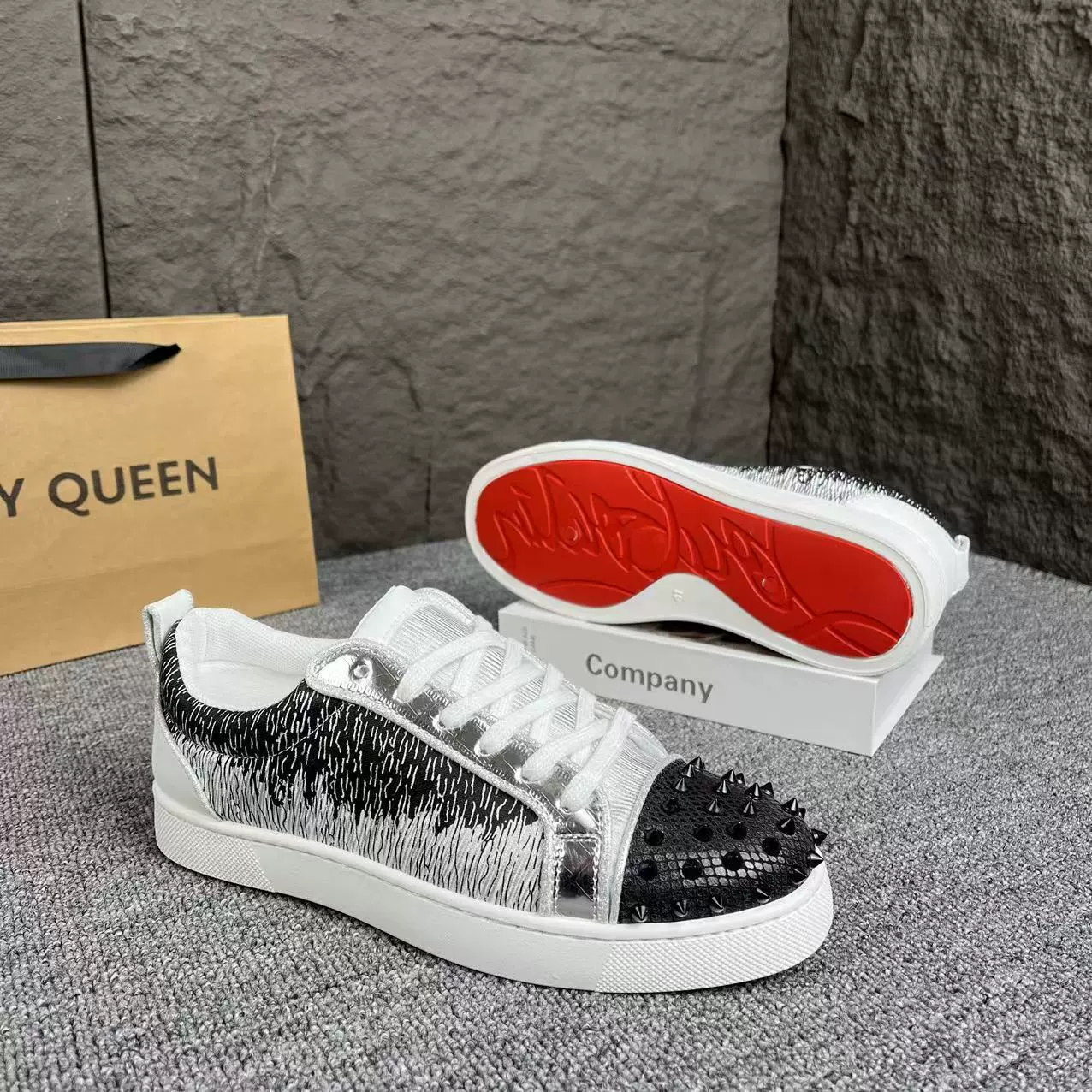 Европейская станция мужская обувь с заклепками и блестками