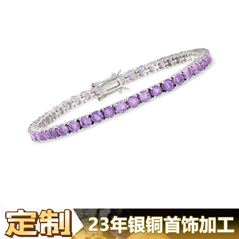 Custom tennis bracelet with full zirconia, titanium steel bracelet for men and women, non-fading jewelry bracelet manufacturing factory Custom tennis bracelet with full zirconia, titanium steel bracelet for men and women, non-fading jewelry bracelet manufacturing factory