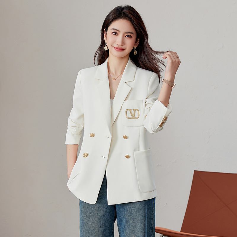 Black Suit Jacket Women's Spring and Autumn 2025 New Professional Temperament Casual Women's Top High Sense plus size Suit Black Suit Jacket Women's Spring and Autumn 2025 New Professional Temperament Casual Women's Top High Sense plus size Suit