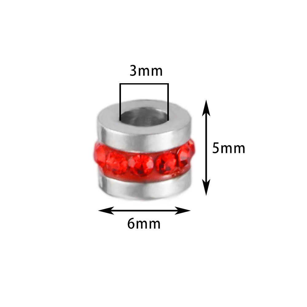 20 PCS/Package Quantity 20 PCS/Package Stainless Steel Rhinestones Round Beads