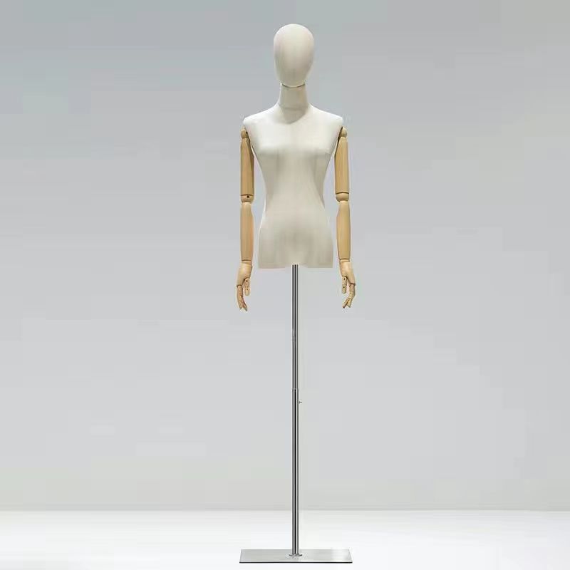 Modelo de accesorios tienda de ropa de mujer cuerpo completo modelo estante de ropa de mujer estante de muñeca de medio cuerpo humano estante de exhibición de ventana