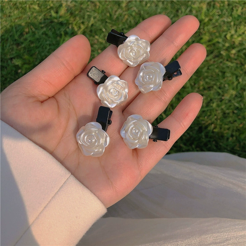 Летняя фуксия заколка для волос с бантом, маленькие челки, цветочная, 2023 год, интернет-знаменитость