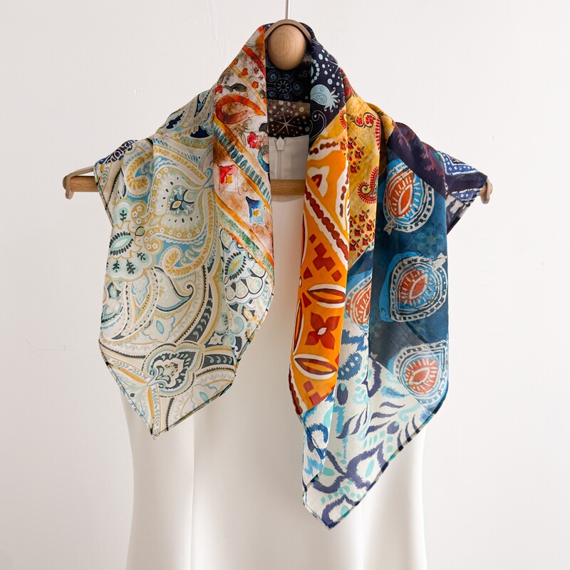 2026 Summer Hot-Selling Thin Sunscreen Silk Cotton Small Square Scarf for Women, Elegant and Age-Reducing Cashew Print Silk Scarf Shawl 2026 Summer Hot-Selling Thin Sunscreen Silk Cotton Small Square Scarf for Women, Elegant and Age-Reducing Cashew Print Silk Scarf Shawl