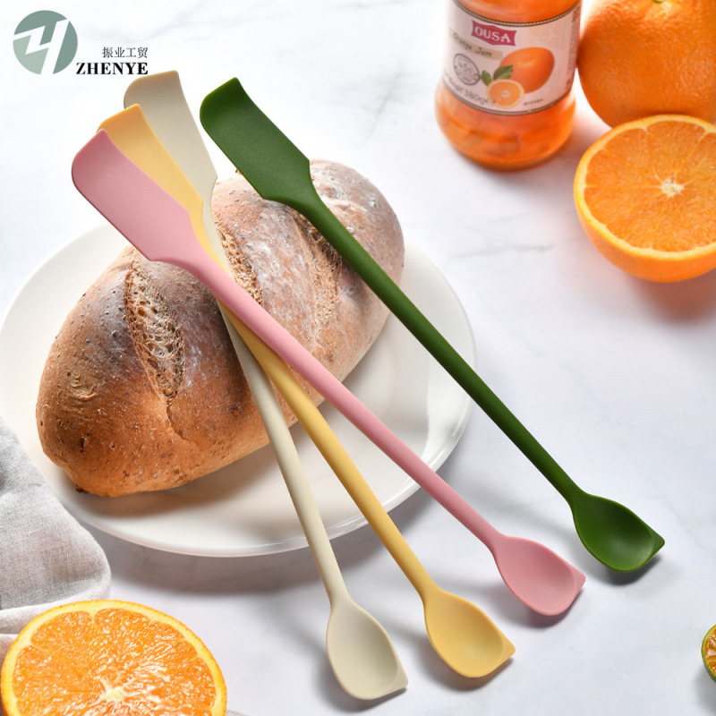 Kitchen Silicone Scraper Baking Supplies Jam Spoon Spatula Cake Scraper Silicone Knife Scraper Spatula
