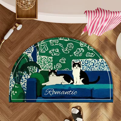 Avtomobil döşəmə paspasları Cute Kitten Soft Diatom Mud - quiet-black-cat-4060cm-diatom-mudabsorbent-and-quick-drying