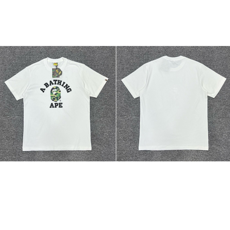 APE Ape トレンドブランド 外国貿易 ヘビーウェイト ピュアコットン ラウンドプリント 男女同型 ゆったり プレミアム 半袖 Tシャツ 25SS|undefined