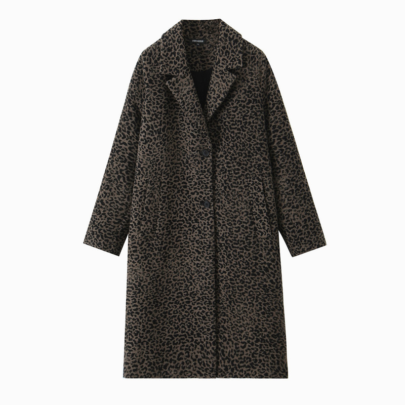 2024 Autum Ins Women's Blended Animal Print Outwear Jacket 2024 Autum Ins Women's Blended Animal Print Outwear Jacket