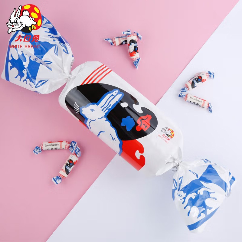Crown Park Giant White Rabbit Milk Candy 200g Original Red Bean Childhood Memory Children's Creative Candy Birthday Gift