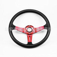 汽车改装通用PU方向盘 340MM赛车竞技ND仿赛车 跨境热款 厂家直销