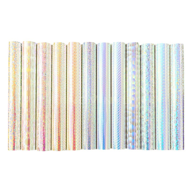Xinlang Arco Iris patrón de grabado láser película de pared pegatinas decorativas de colores patrón de fibra de carbono adhesivo pegatinas instantáneas image 1