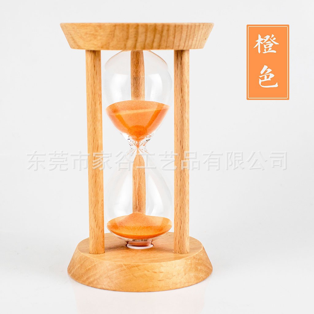 メーカー直売卸売り原木三柱円形タイマー砂時計創意置物木質時間砂時計タイマー