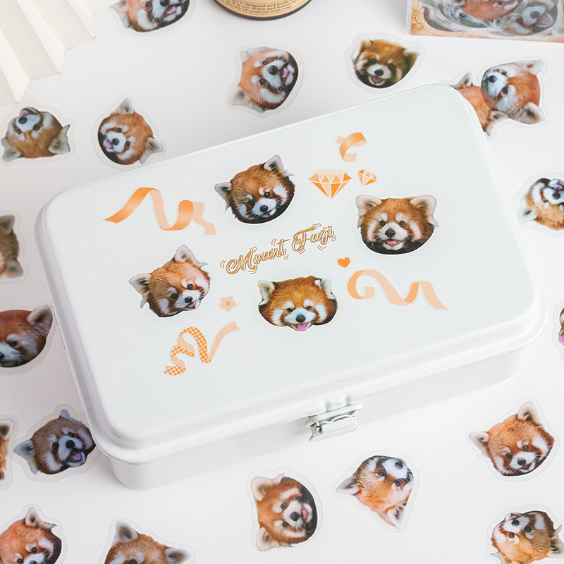 Cartoon animal avatar pegatinas bolsas diy diario diario decoración material graffiti transparente pegatinas pet impermeable