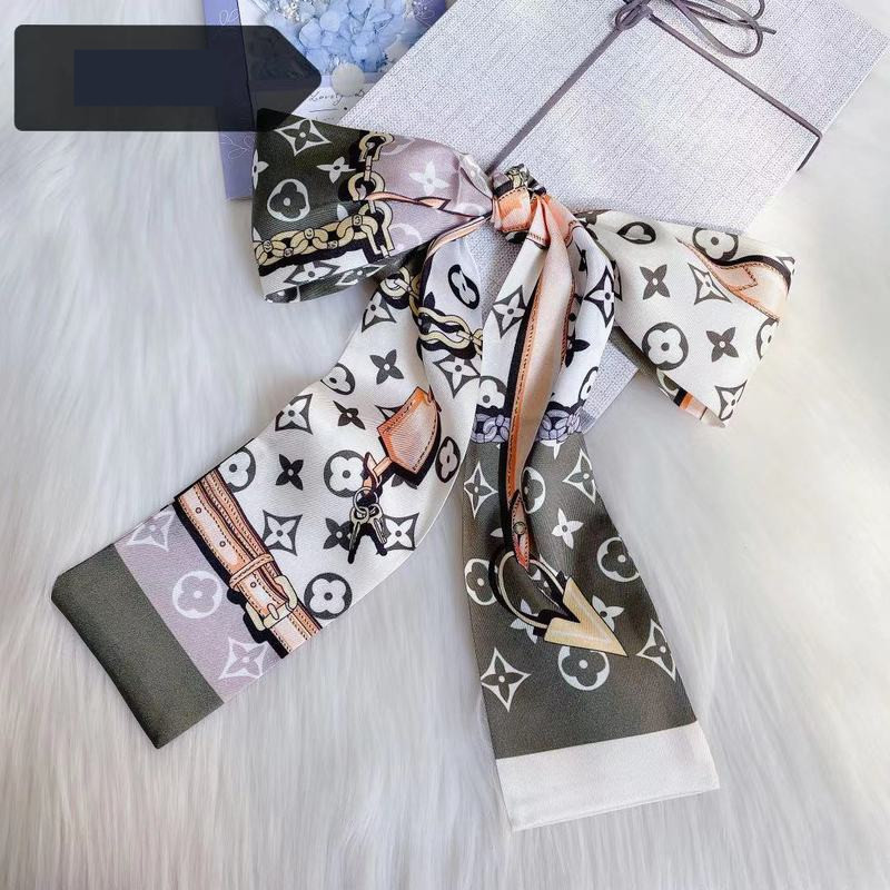 scarves网红绑包包丝巾手柄装饰大牌丝巾小丝带发带棕色领巾scarf|undefined