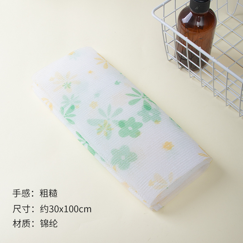 韓国風プリントバスタオル、小花柄、背中洗いタオル、入浴用品、泡立てバスタオル、サウナタオル、魔法のタオル|undefined