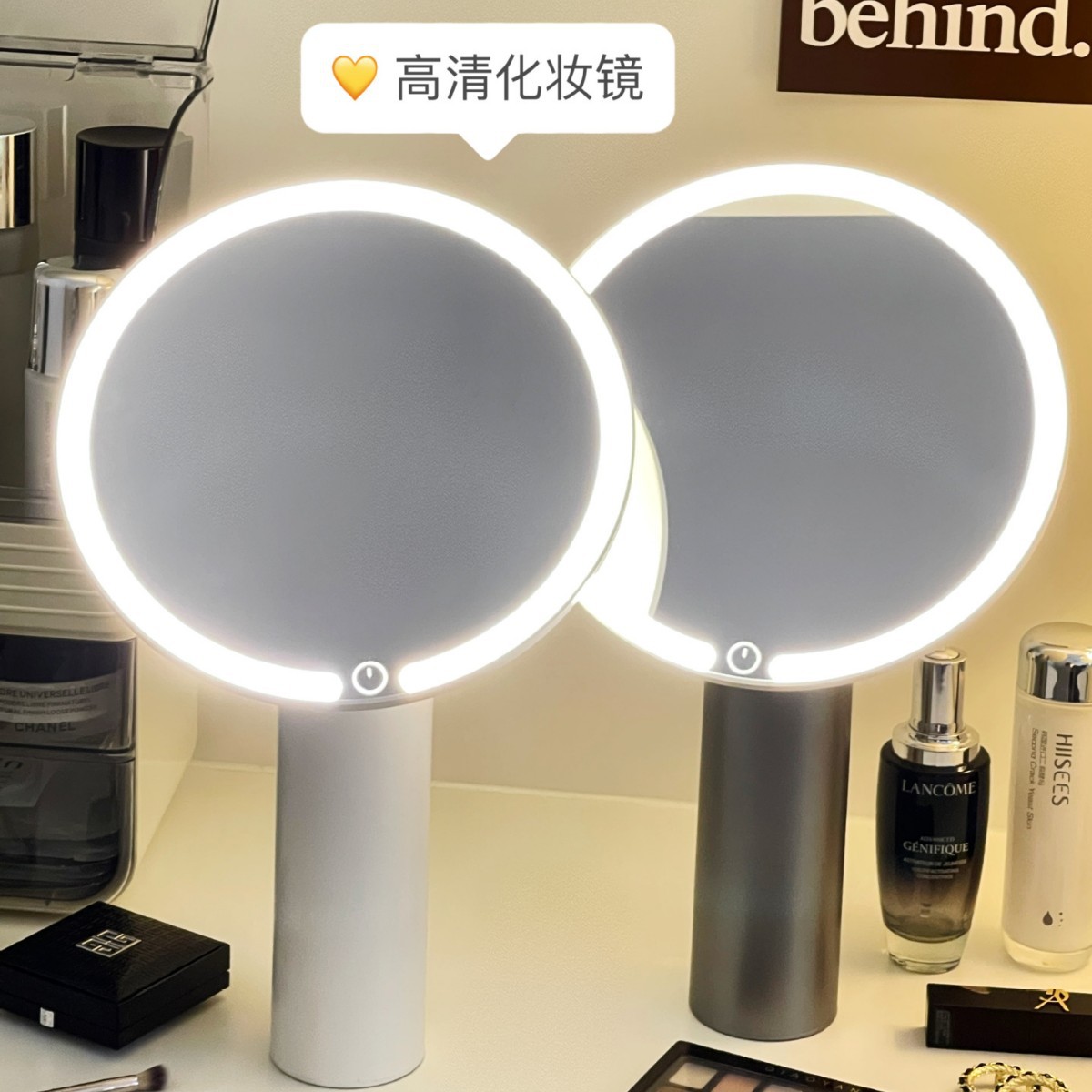 Espejo espejo de maquillaje led con luz de primera calidad espejo de maquillaje vertical de escritorio de escritorio dormitorio de hogar dormitorio de oficina