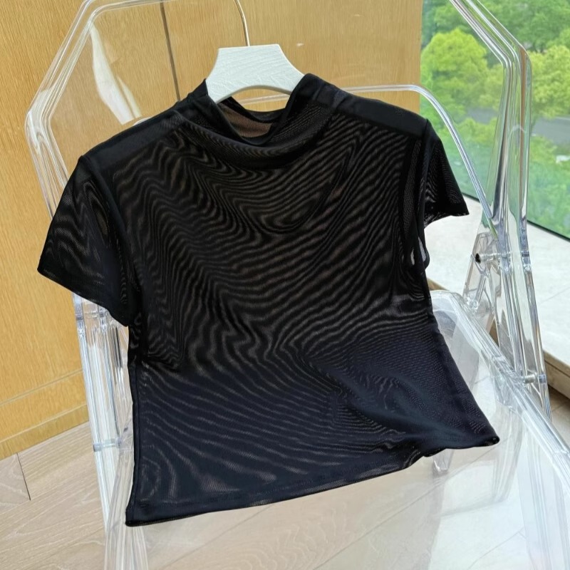 ヨガ服女性の新 2025 夏通気性ヨガフィットネスアウターウェアメッシュファッション半袖女性卸売|undefined