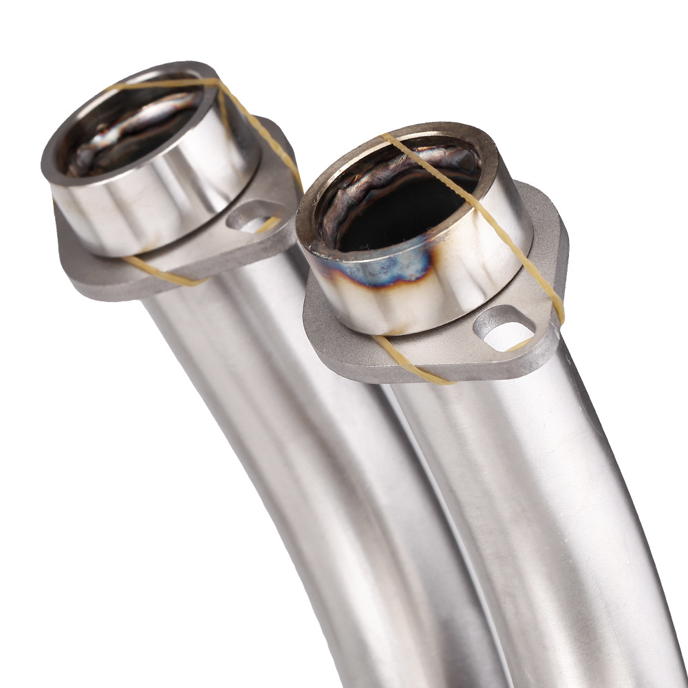 Motorcycle Exhaust Pipe Mt07 Front Section Sc Duckbill Tail Section 675Sr Cbr400 Rc390 2014-2024