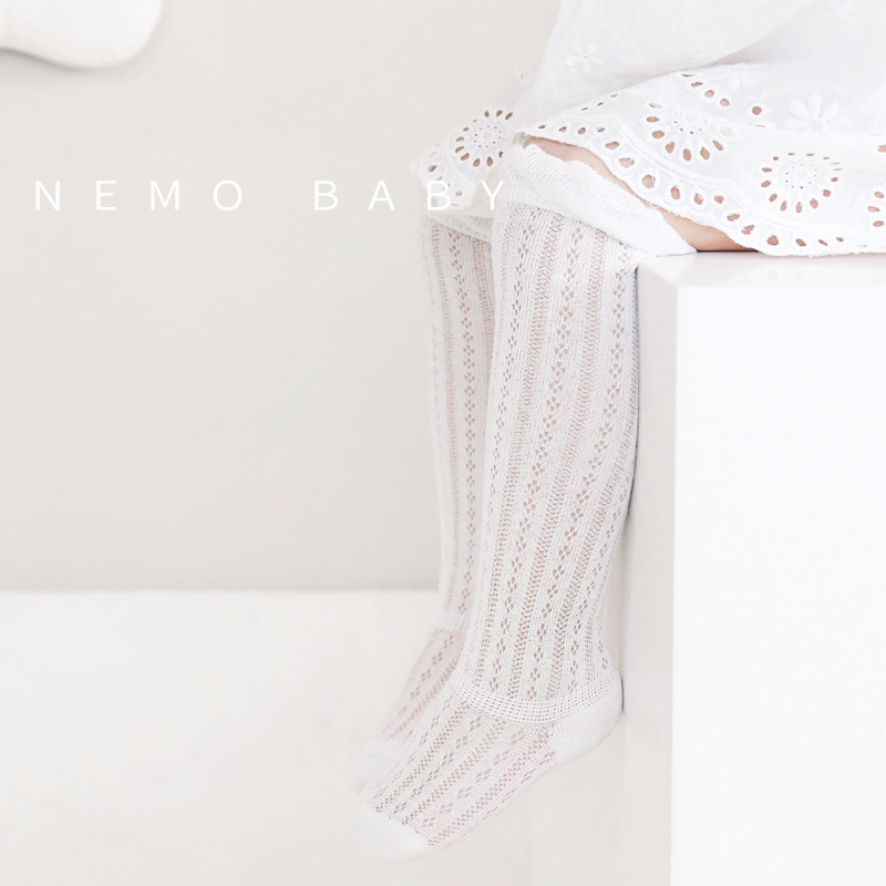 new pattern summer children Mosquito socks Combed Let go Newborn Baby Socks Mesh long and tube-shaped baby Socks 0-3