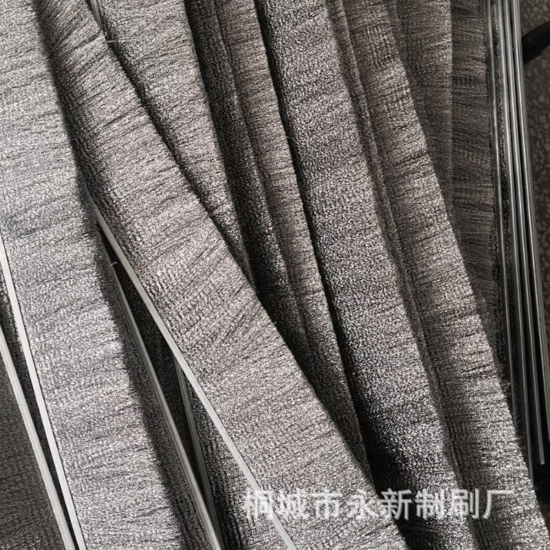 抛光除锈不锈钢丝条刷耐磨紧密耐腐蚀加厚密封底座不锈钢毛条刷