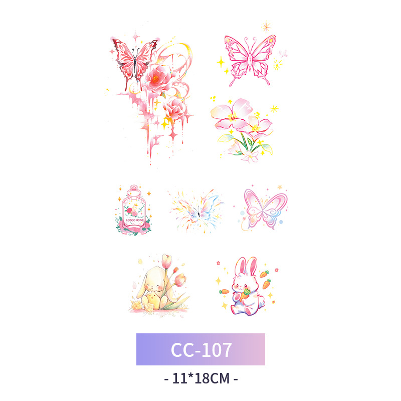 Transfronterizo en stock al por mayor de halloween colorido mariposa tatuaje pegatinas simulación sangrienta cicatriz pegatinas divertidas pegatinas impermeables