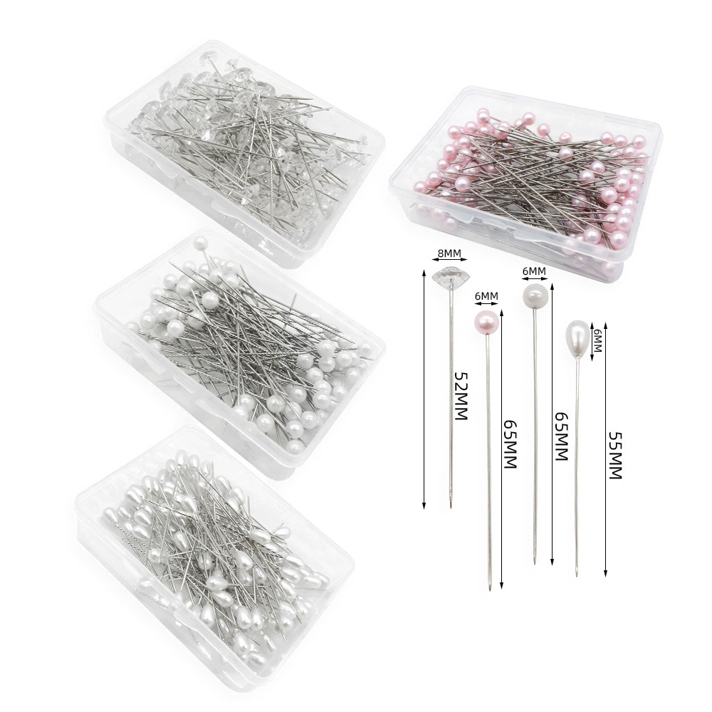 Амазонка прямая игла набор одежды цветок жемчужная игла белая игла в форме груши смешанный цвет розовый 65 мм Игла для бусин алмазная игла