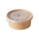 Disposable paper bowl takeaway oil-proof packaging lunch box round kraft paper bowl biodegradable salad lunch box wholesale