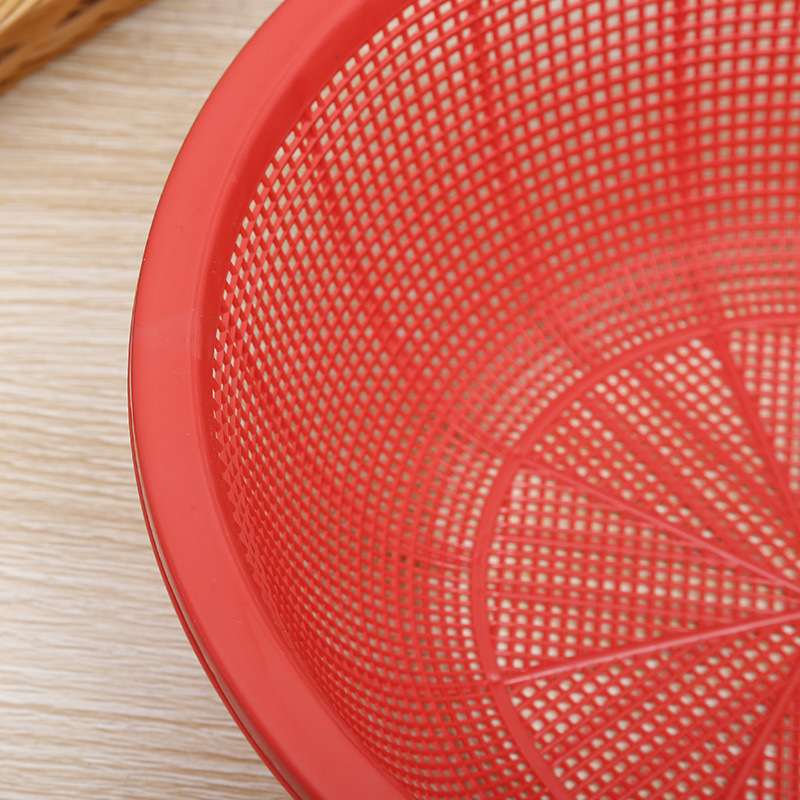 メーカーが果物かごを洗うプラスチック製の水たまりかごの野菜を洗う貯蔵かごの1元のソースは米を洗う2元の円形の大きい卸売りです。