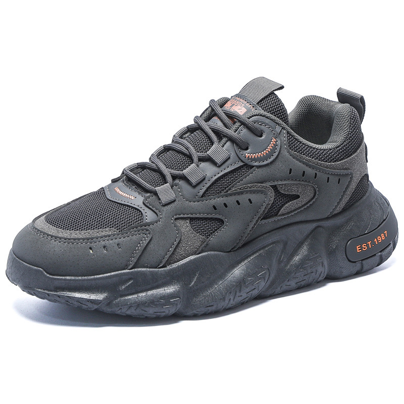 Summer New Breathable Mesh Men's Versatile Thick soled Sports and Leisure Running Dad Trendy Shoes_voghion.com