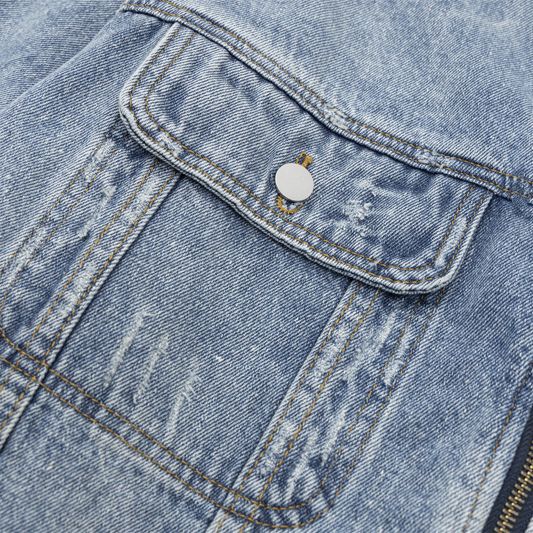 Vêtements pour hommes de haute qualité rétro en denim ample pour hommes de marque de mode veste de style décontracté_voghion.com