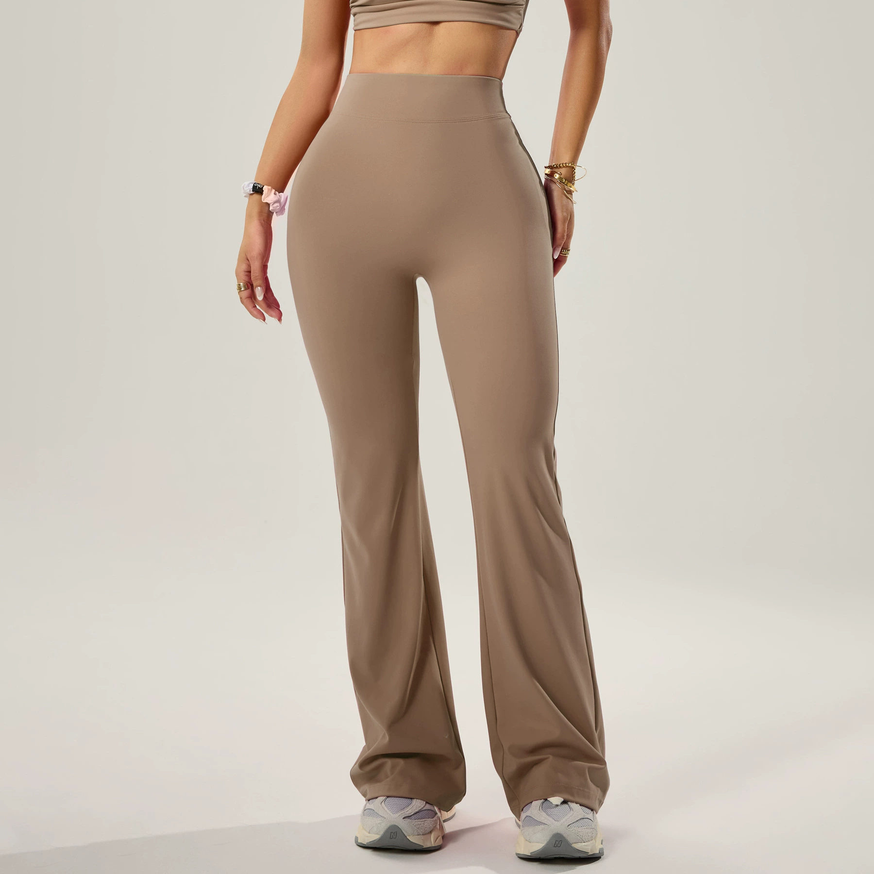 (Cross-border trading), underwear for hips shape correction for yoga, sports flared trousers for gym, quick dry leggings, loose fit, high waist