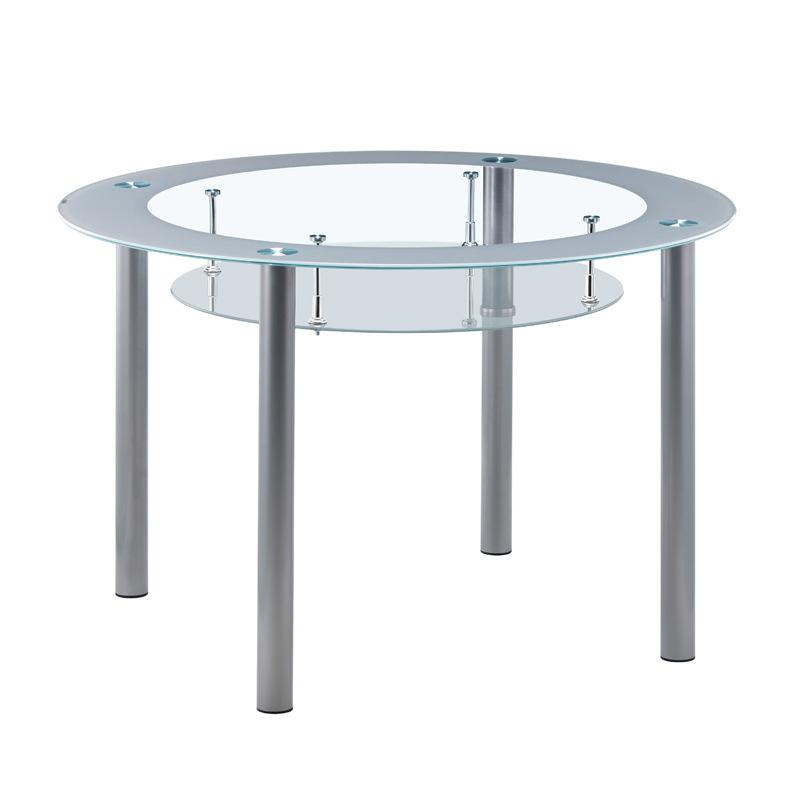 Walmart mesa de comedor de vidrio temperado redonda nórdica mesa de comedor de vidrio de alta calidad image 6