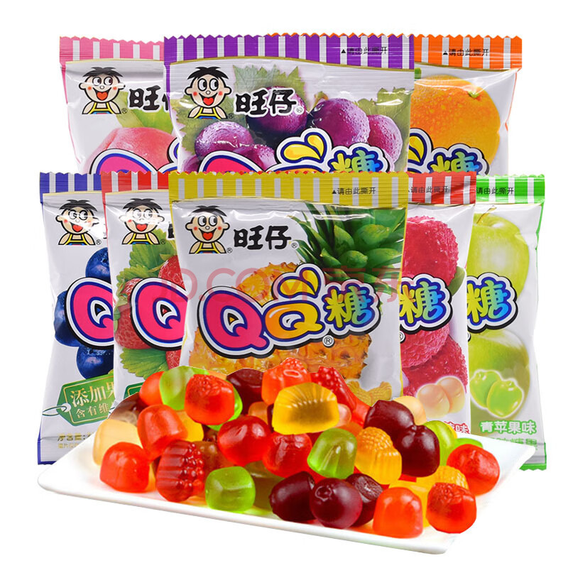 旺仔 QQ сахар 20 г/70 г повседневные закуски Wangwang Gummies Детский день сок конфеты Интернет-подарочный набор знаменитостей