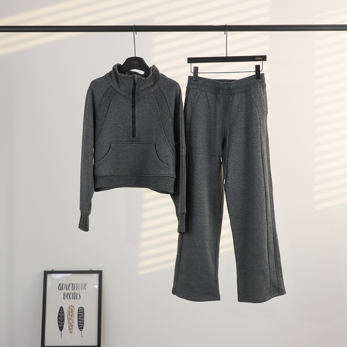 Lulu cuello suelto suéter de pantalones de vestir, cardigan de mujer, chaqueta de abrigo con camisa